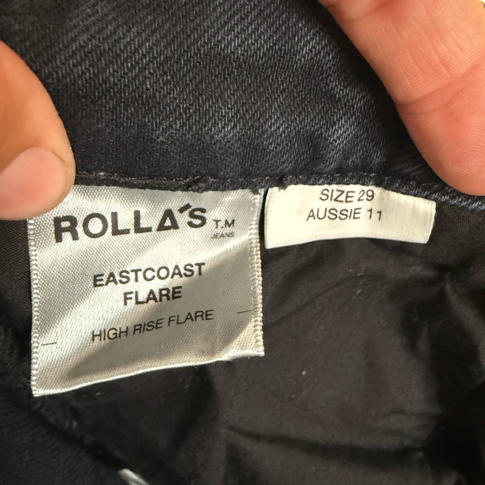 ROLLA'S Women's black east coast Flare Jeans sz 29 worn once like new - Picture 9 of 10